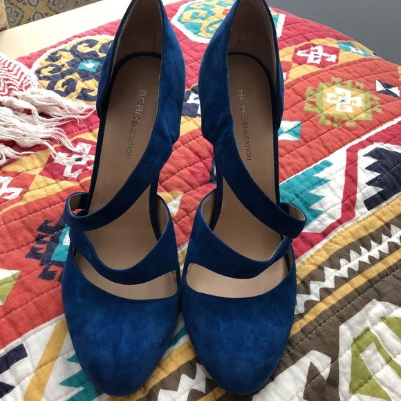 BCBGeneration Shoes - BCBGeneration Blue Suede Heels